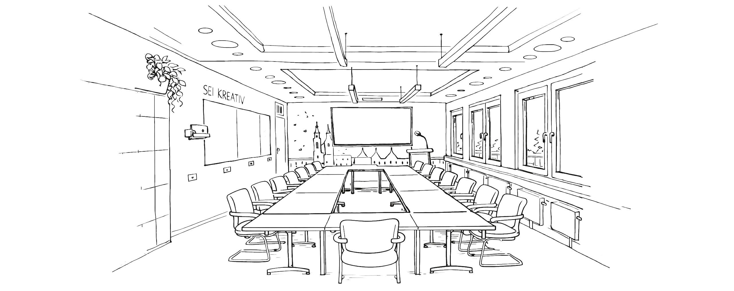 Seminarraum des Paritätischen Wohlfahrtsverbandes – Raum für Besprechungen und Schulungen
